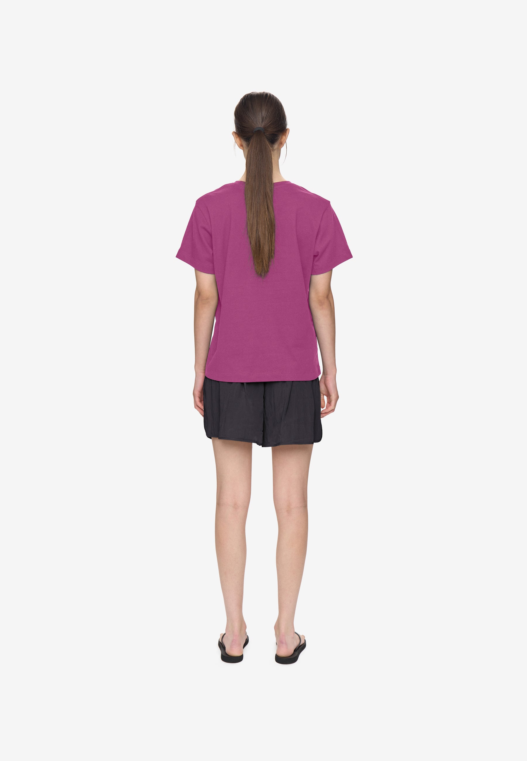 minimum female Lilou ss t-shirt G029 GOTS Short Sleeved T-shirt 2434 Festival Fuchsia