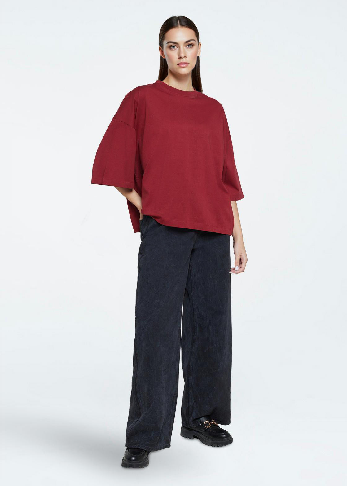 minimum female Mira t-shirt G029 Short Sleeved T-shirt 1534 Merlot
