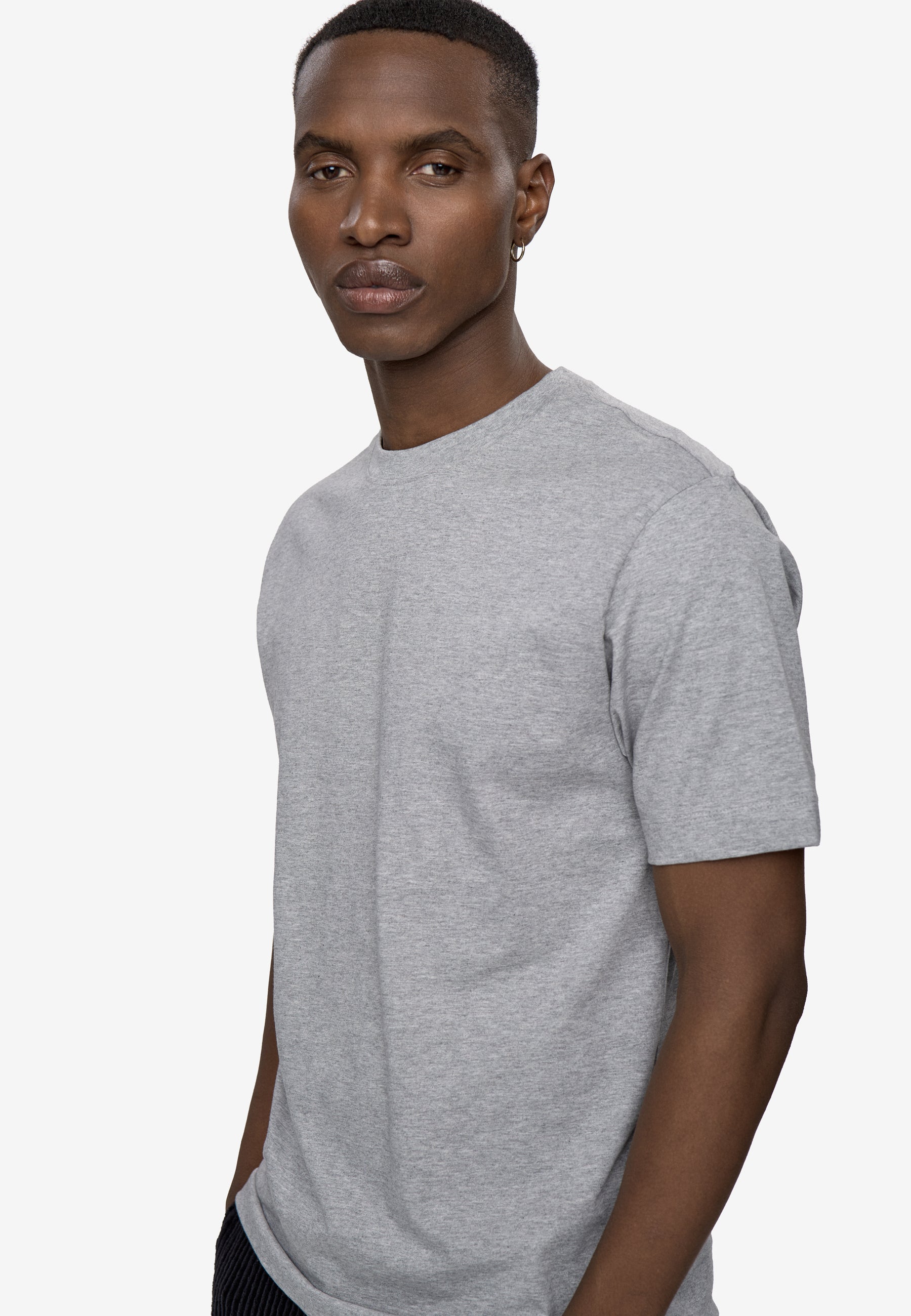minimum male Aarhus short sleeved t-shirt G029 GOTS Short Sleeved T-shirt 910M Light Grey Melange