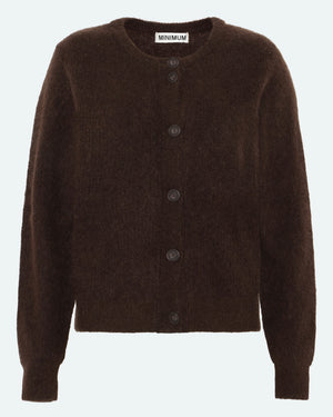 minimum female Kora cardigan 9965 Cardigan 1914 Seal Brown