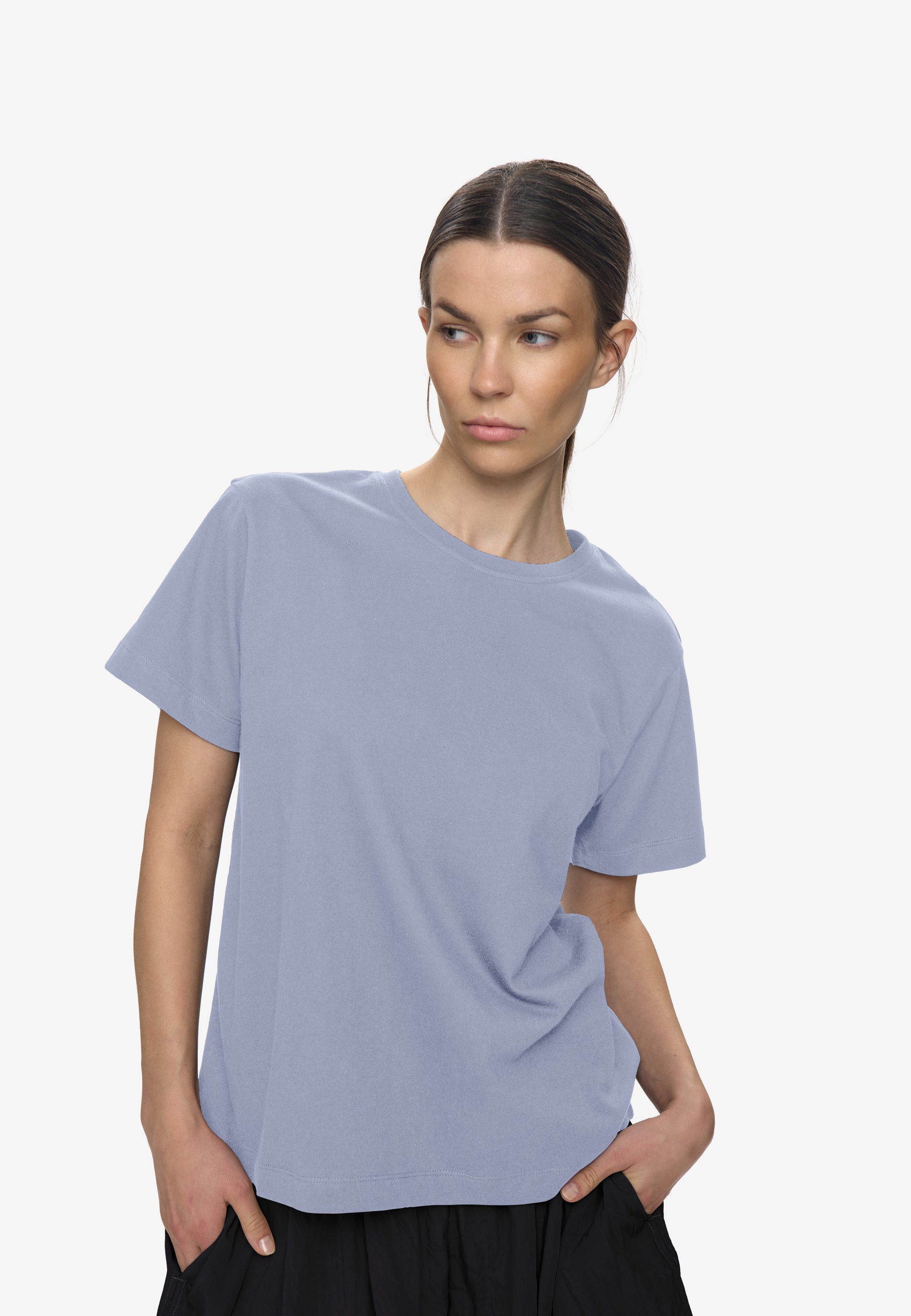 minimum female Lilou ss t-shirt G029 GOTS Short Sleeved T-shirt 1449 Xenon Blue