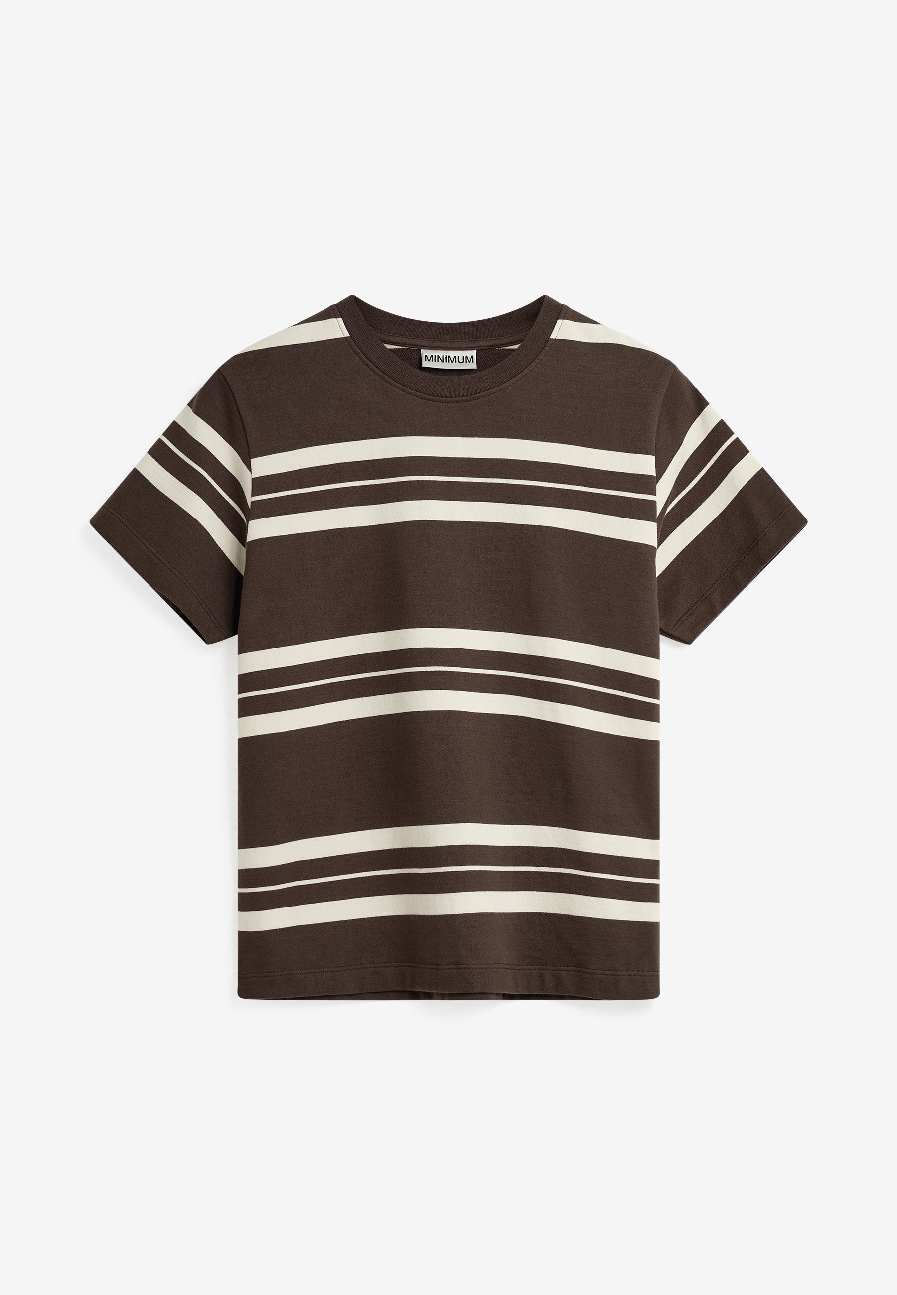 minimum female Lilou ss t-shirt G4771 Short Sleeved T-shirt 0812 Turkish Coffee